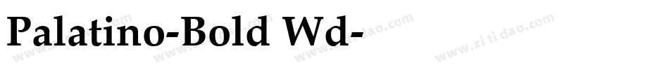 Palatino-Bold Wd字体转换